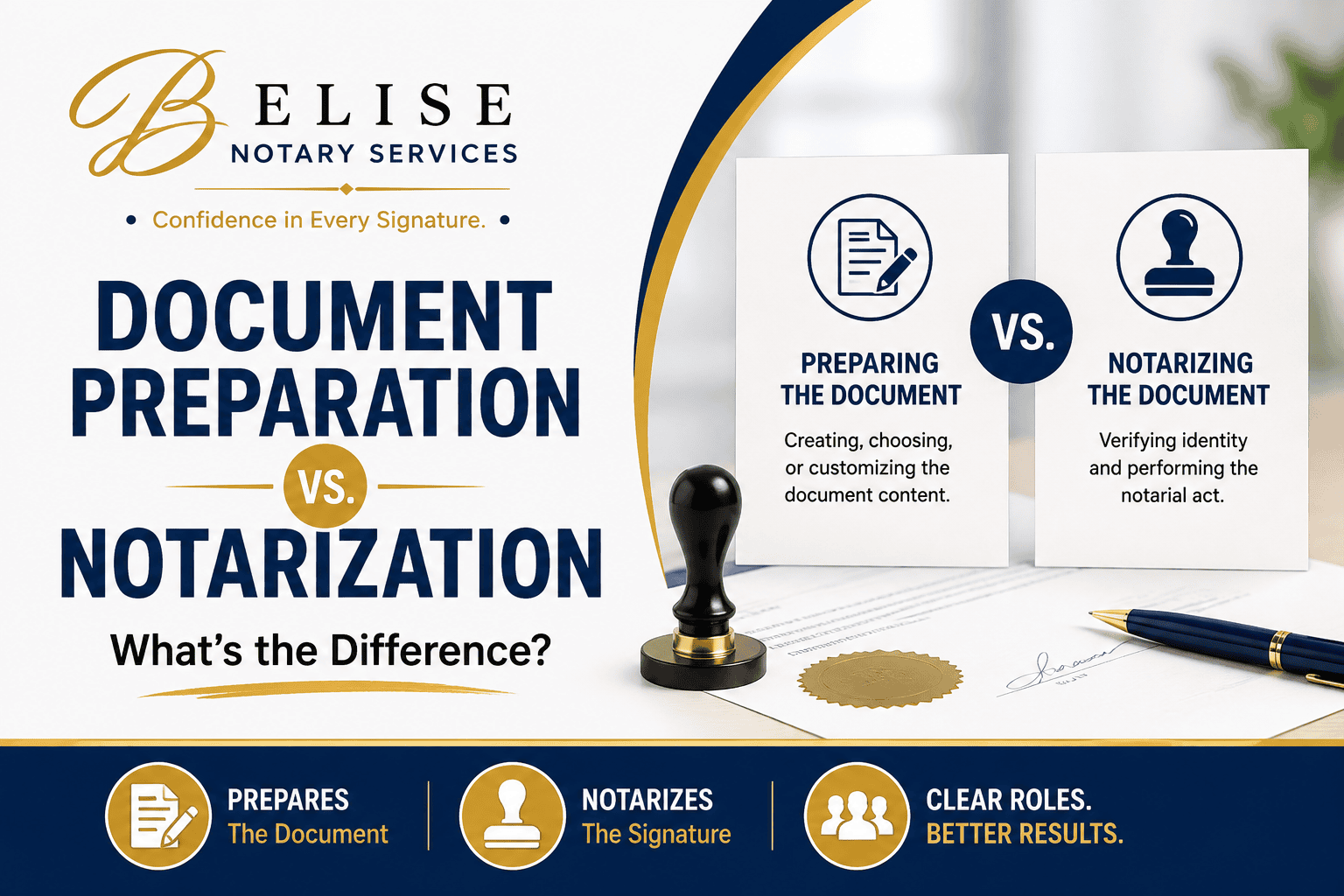 Document Preparation vs. Notarization: What’s the Difference?